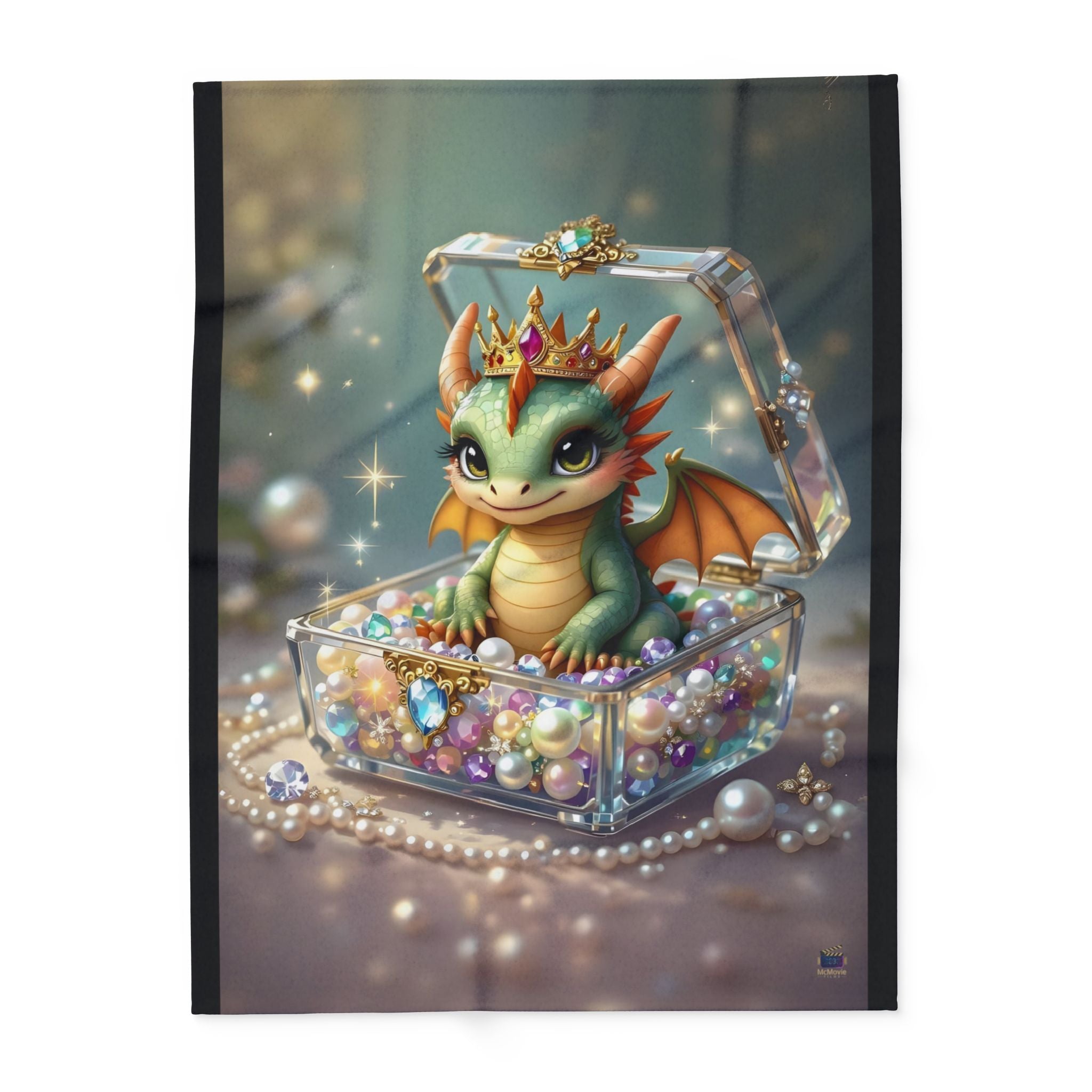 Cute and Ferocious Baby Dragon – Fleece Blanket