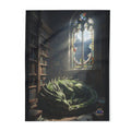 Sleeping Dragon in a Library – Fleece Blanket