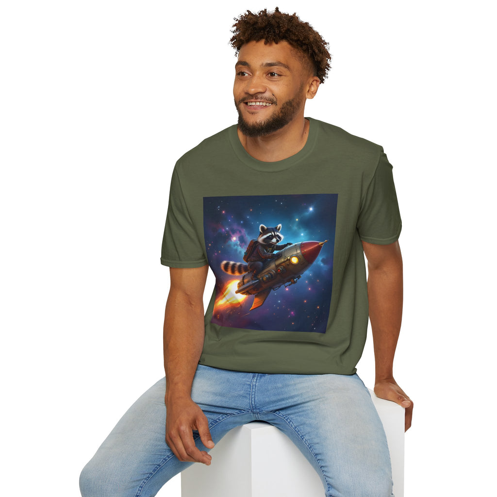 Raccoon on a Rocket – T-shirt
