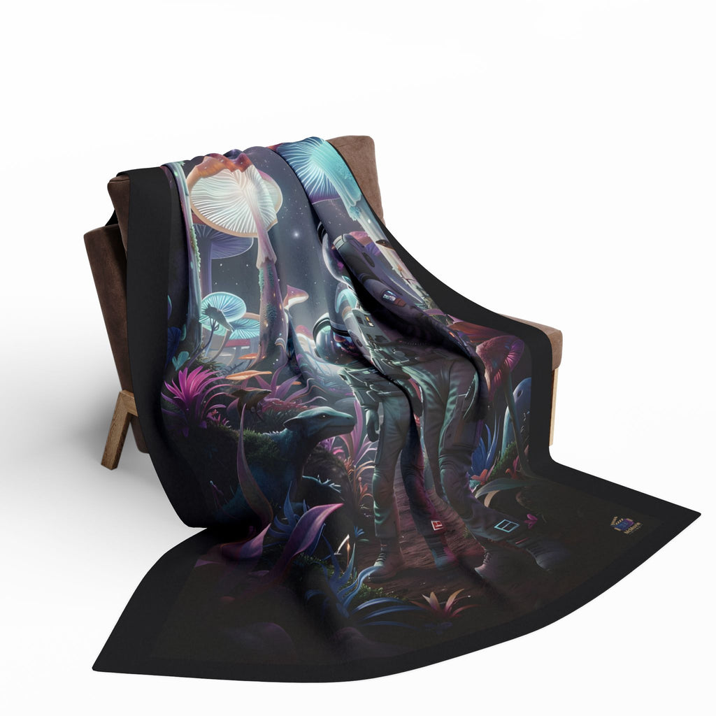 Alien mushroom Planets – Fleece Blanket