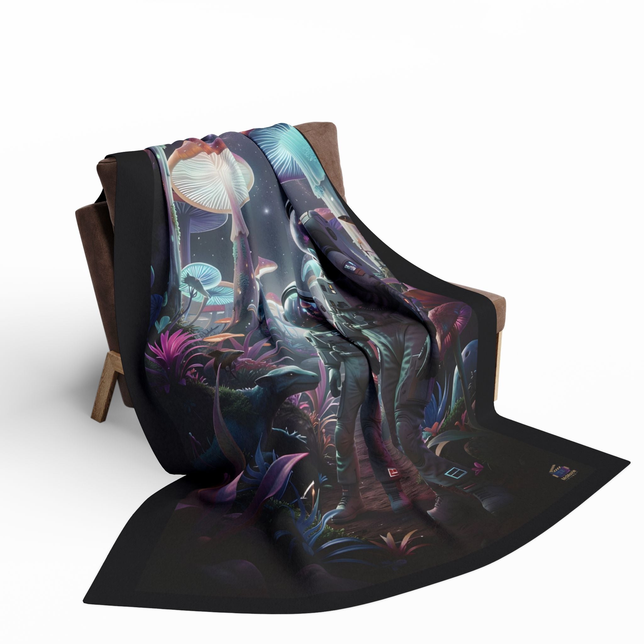 Alien mushroom Planets – Fleece Blanket
