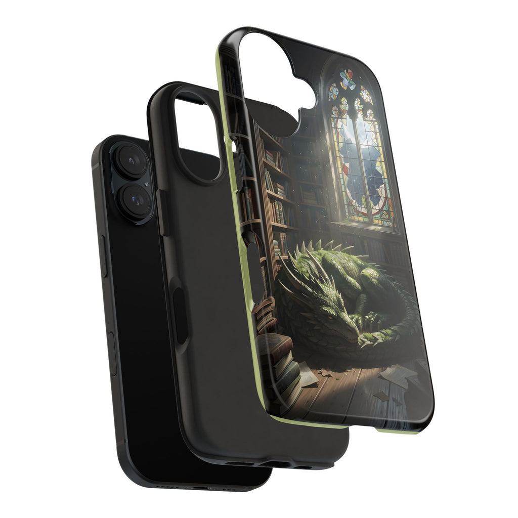 Sleeping Dragon in a Library – Phone Case (IPhone and Samsung Galaxy)