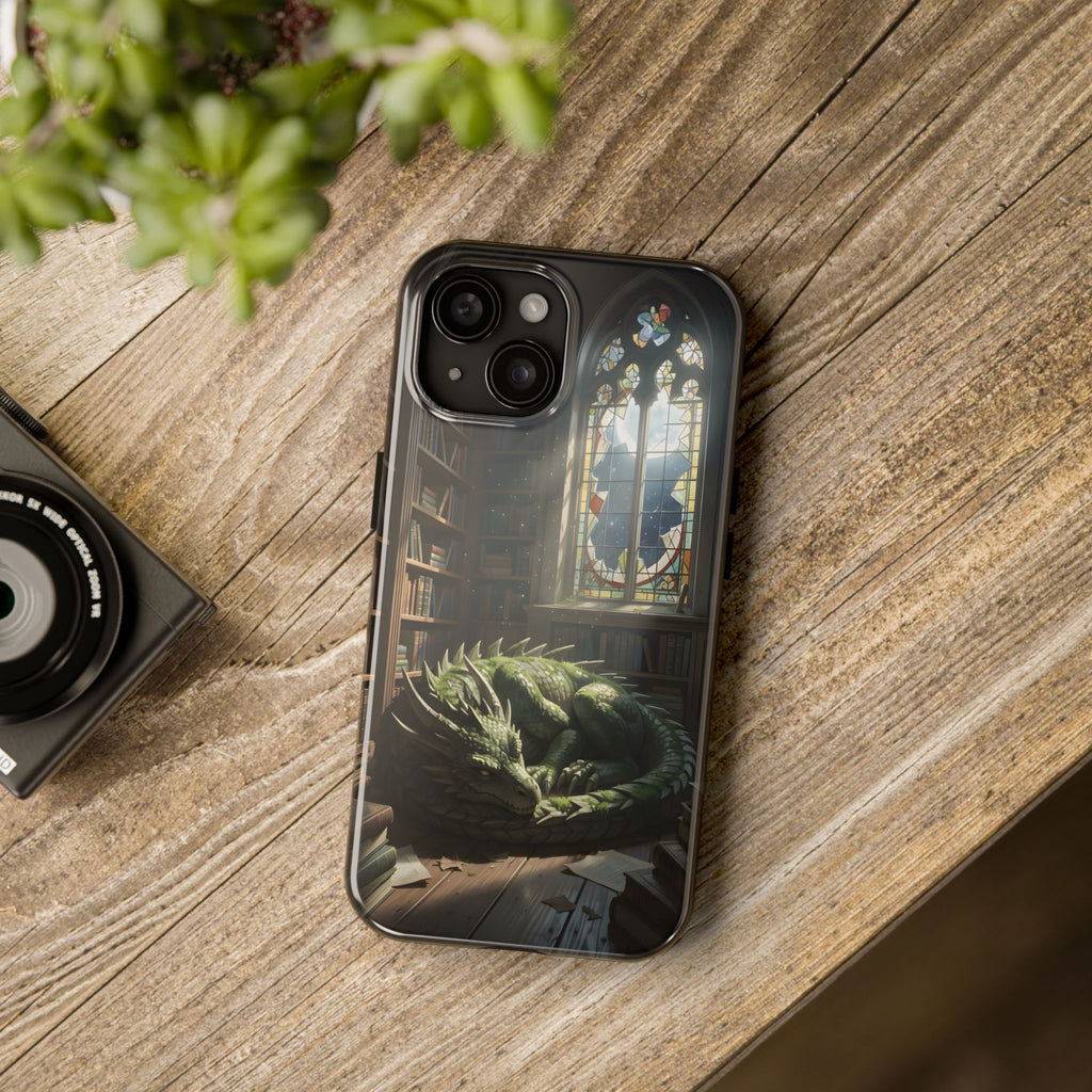 Sleeping Dragon in a Library – Phone Case (IPhone and Samsung Galaxy)