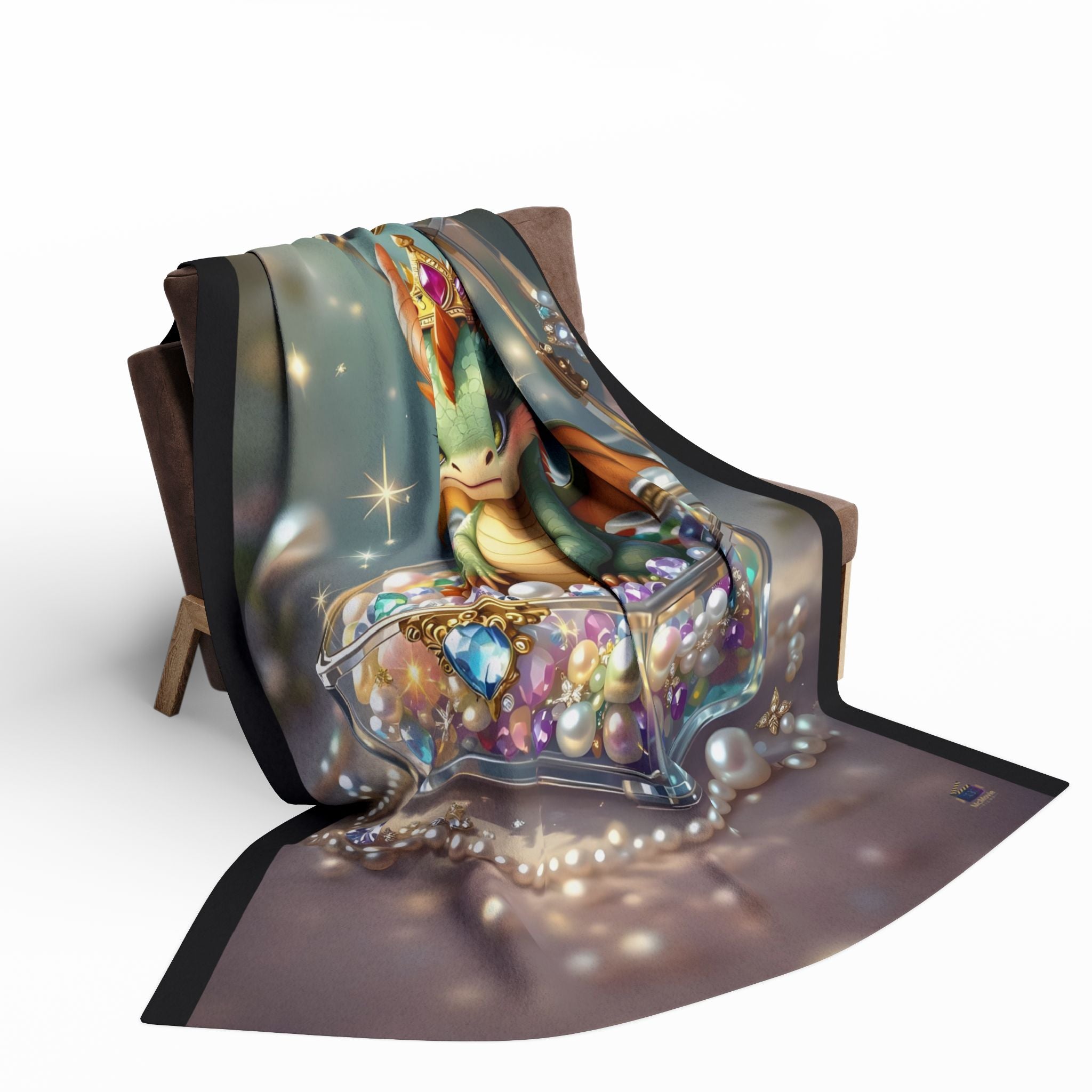 Cute and Ferocious Baby Dragon – Fleece Blanket