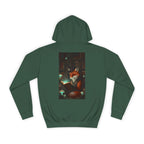 Fox Reading a Book – Back Print Hoodie