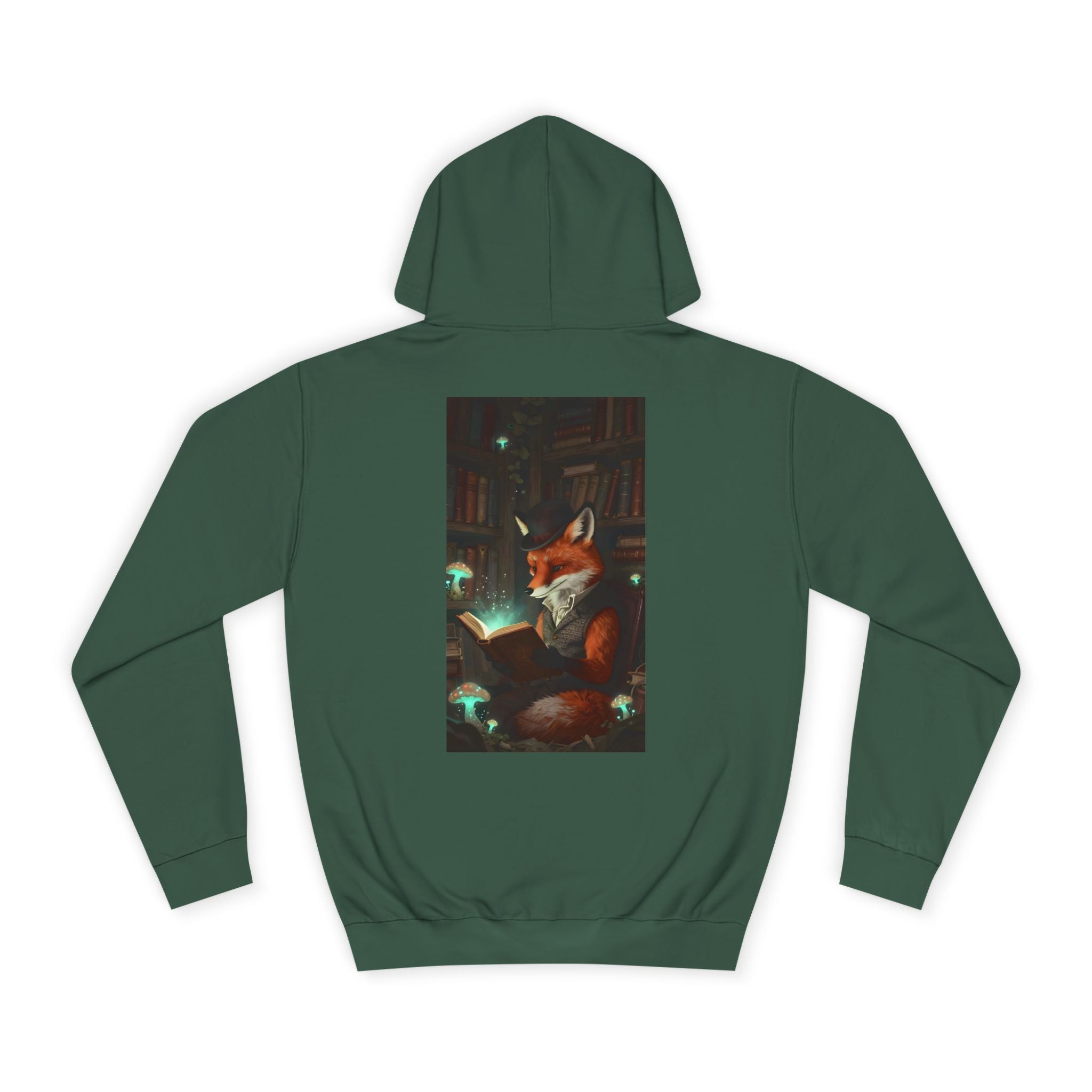 Fox Reading a Book – Back Print Hoodie