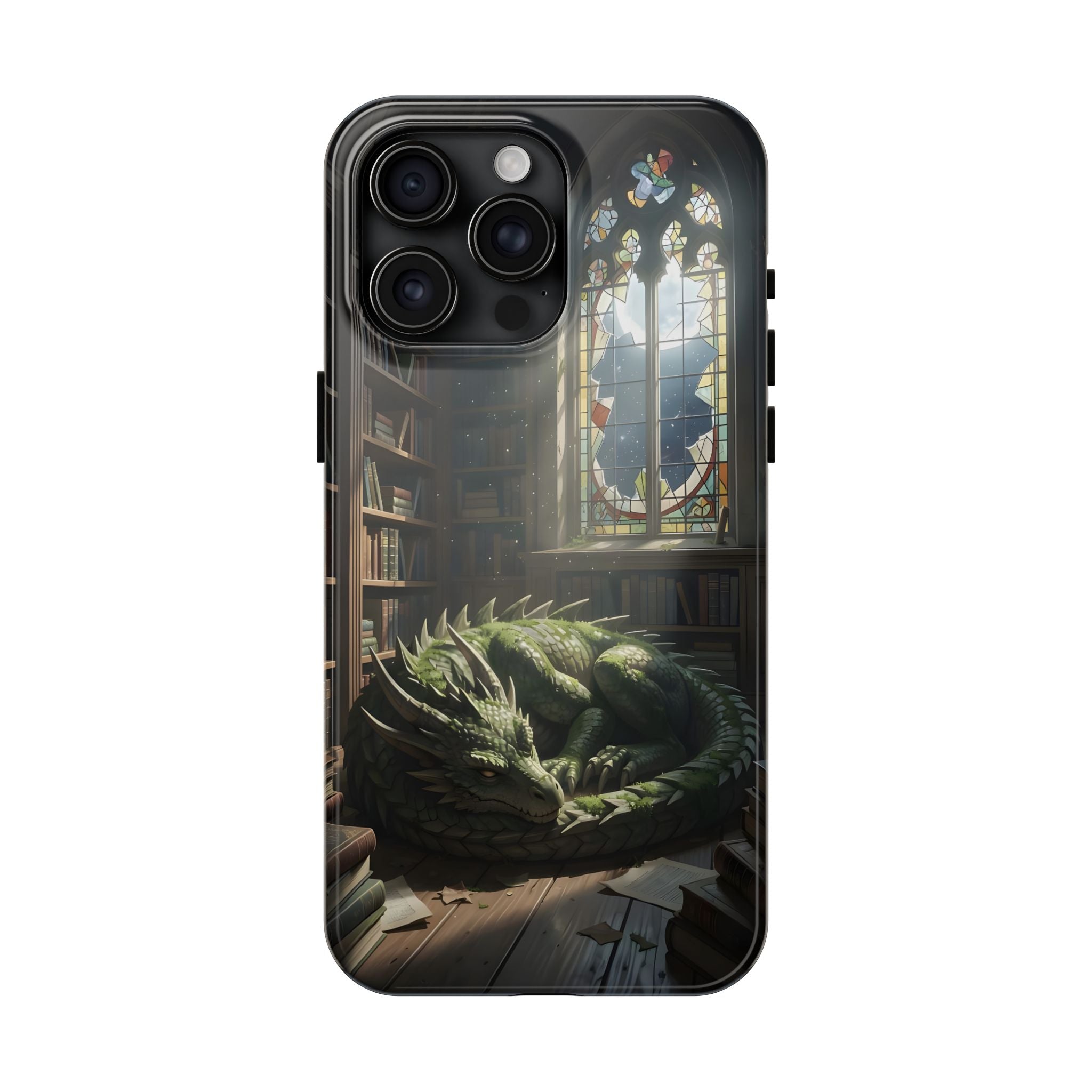 Sleeping Dragon in a Library – Phone Case (IPhone and Samsung Galaxy)