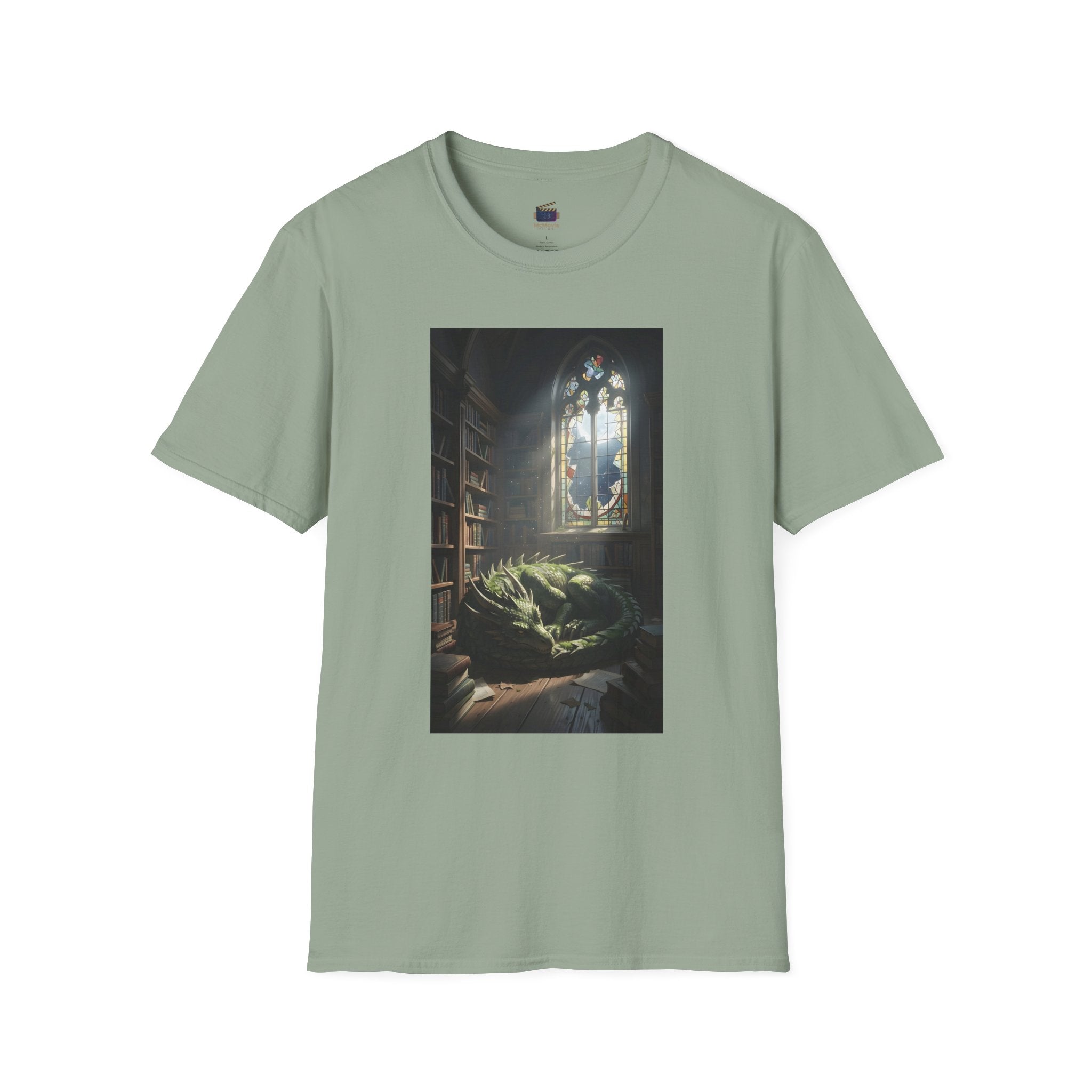 Dragon Sleeping in a Library – T-shirt