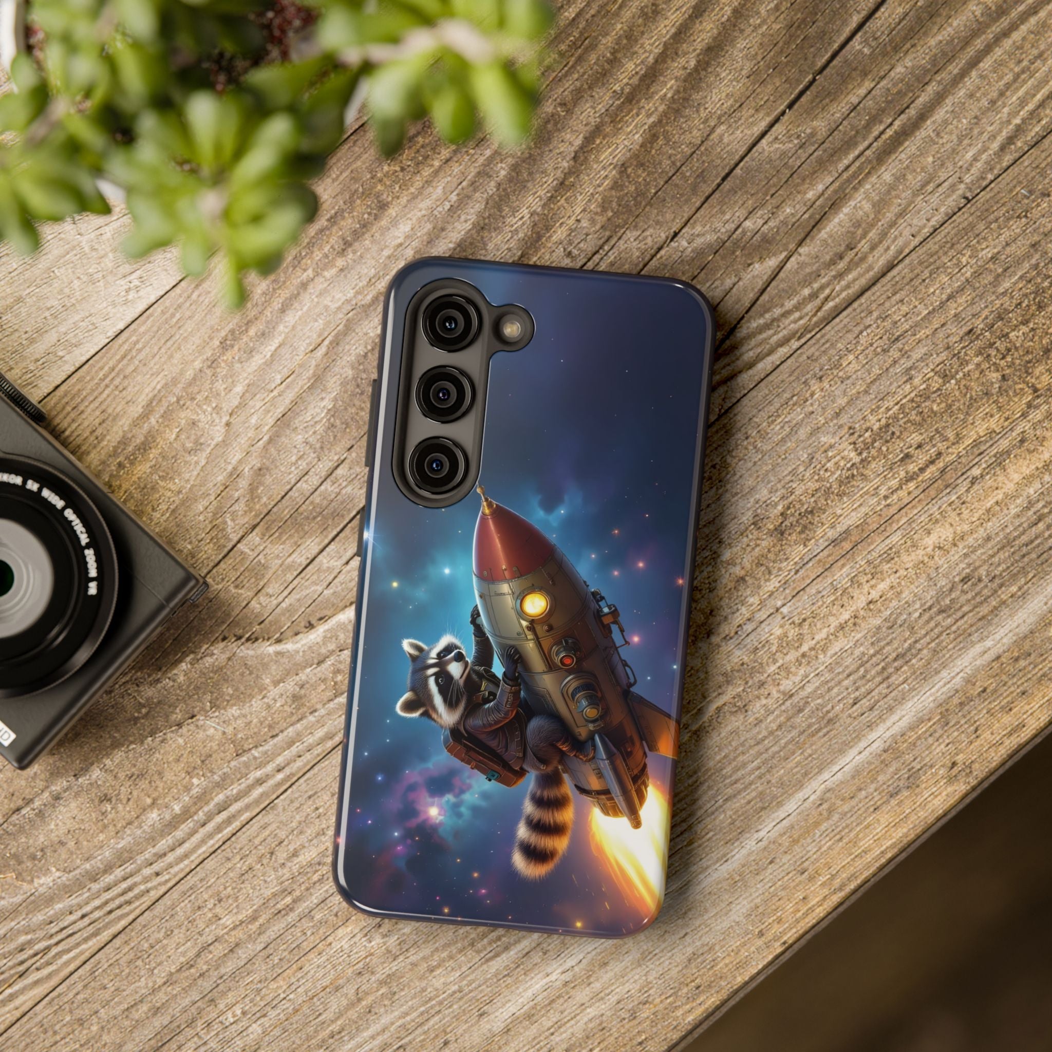 Raccoon On a Rocket – Phone Case (iPhone and Samsung Galaxy)