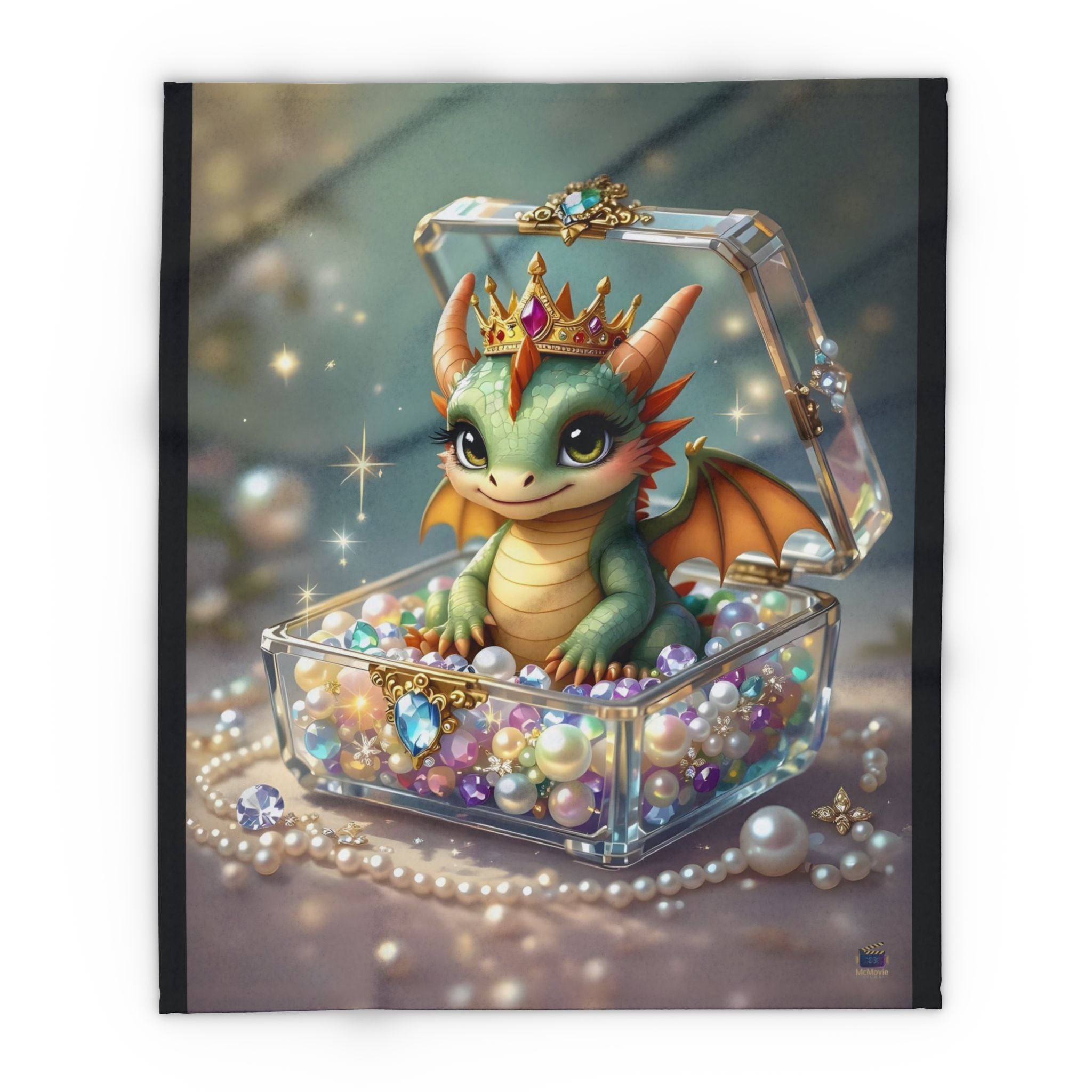 Cute and Ferocious Baby Dragon – Fleece Blanket