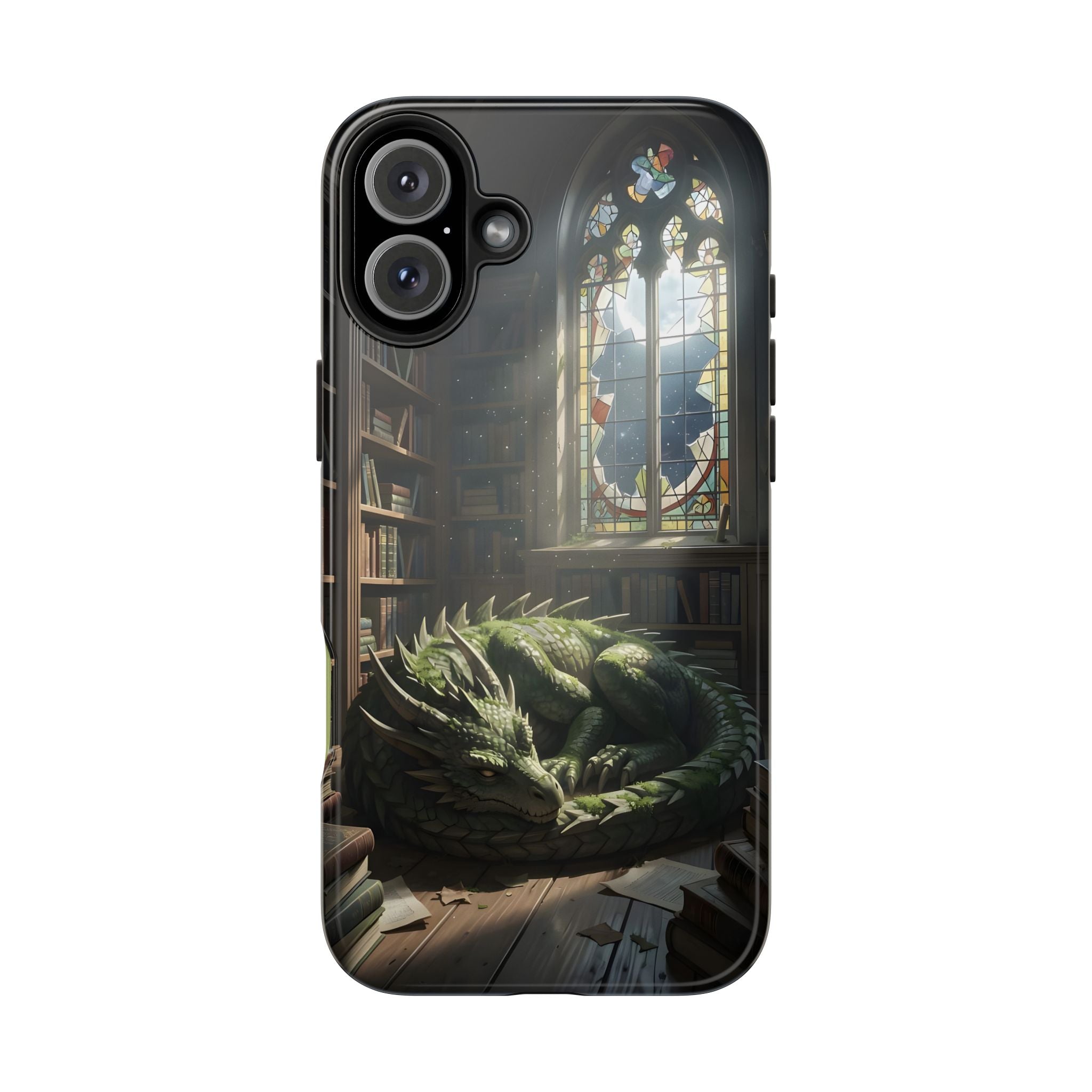 Sleeping Dragon in a Library – Phone Case (IPhone and Samsung Galaxy)