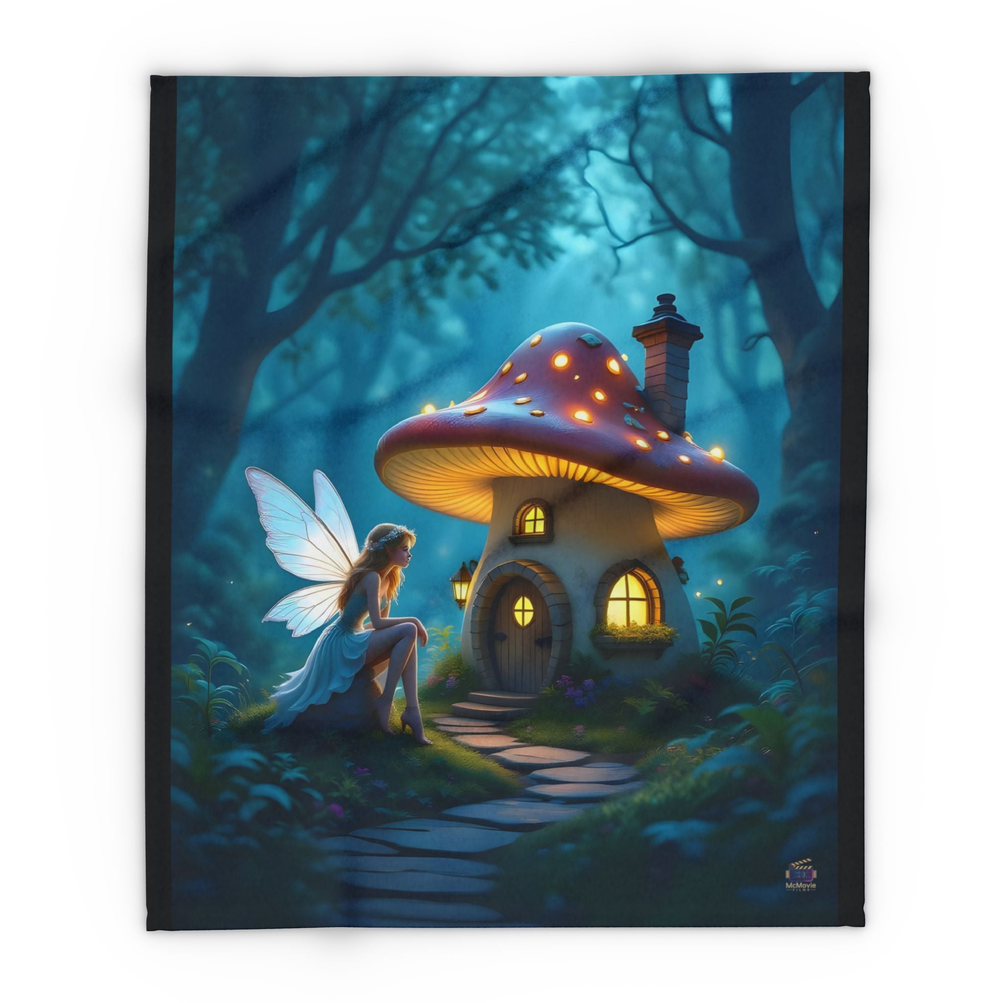 Enchanted Forest Fairy and Toadstool – Fleece Blanket