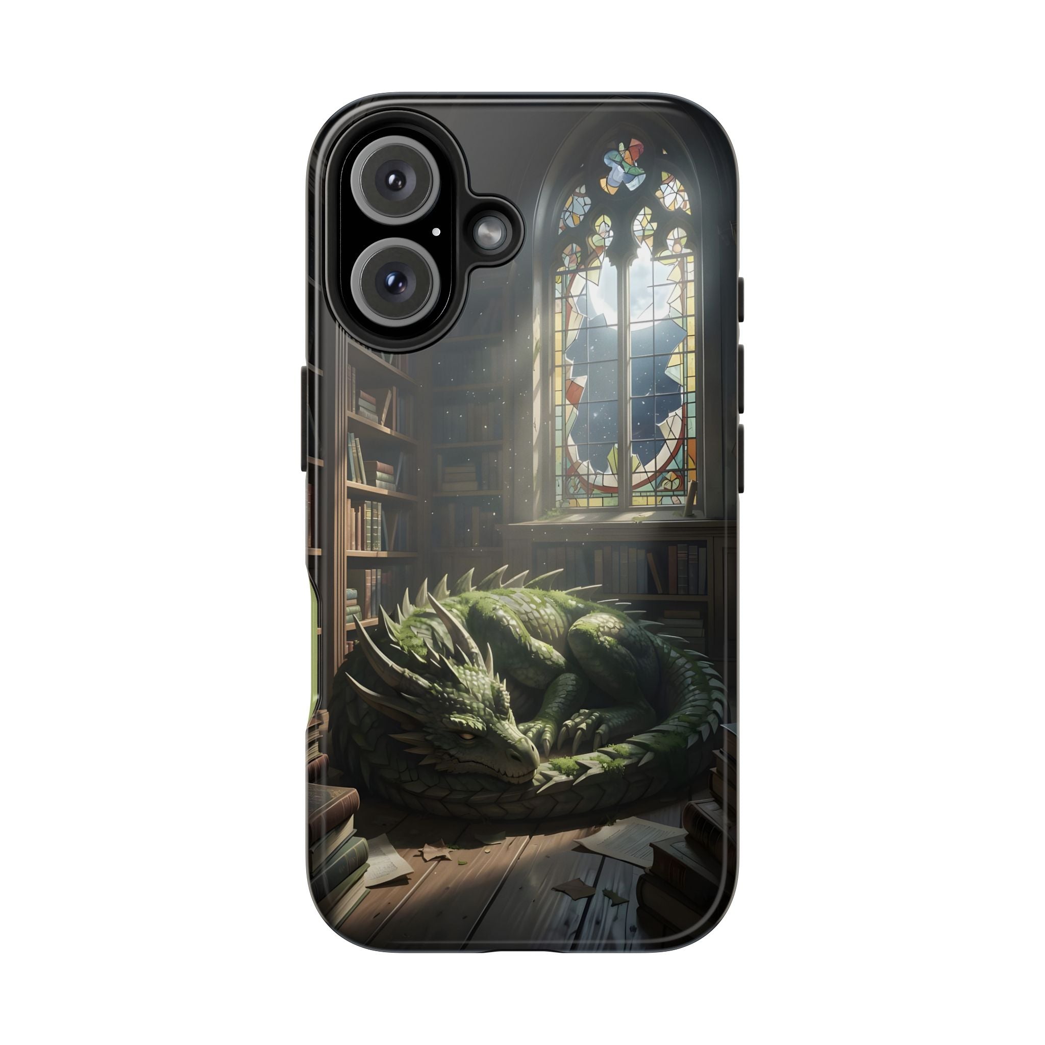 Sleeping Dragon in a Library – Phone Case (IPhone and Samsung Galaxy)