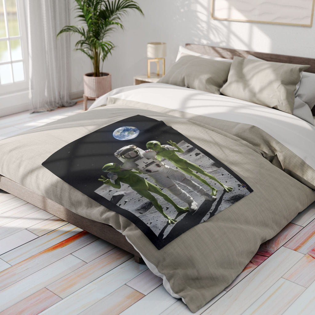 Astronaut Selfie – Fleece Blanket