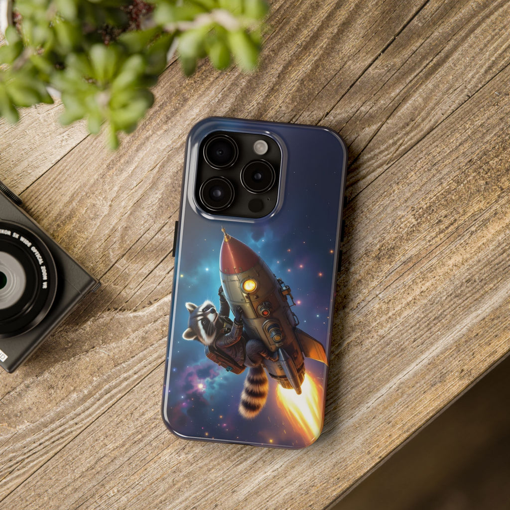 Raccoon On a Rocket – Phone Case (iPhone and Samsung Galaxy)