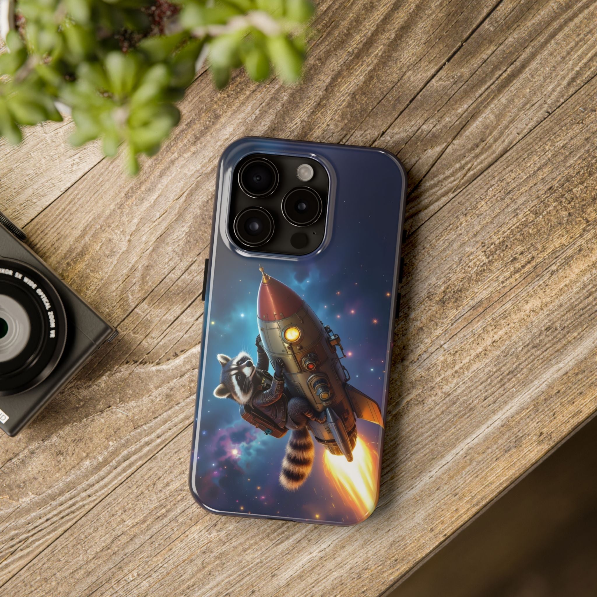 Raccoon On a Rocket – Phone Case (iPhone and Samsung Galaxy)