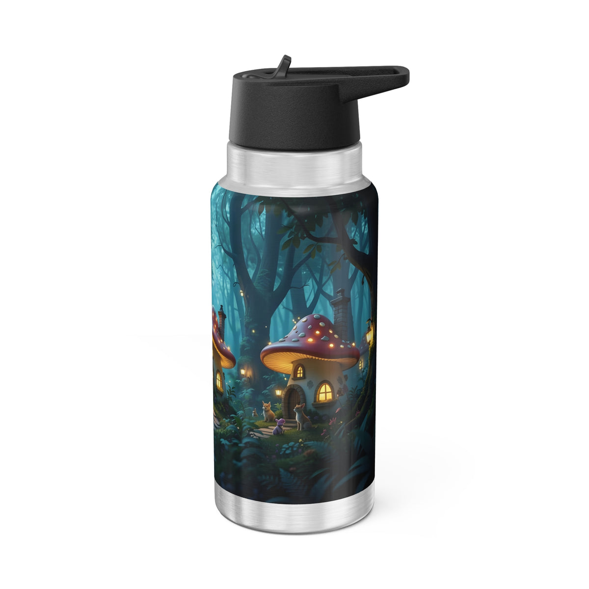 Enchanted Forest Fairy and Toadstool – 32oz Water Bottle