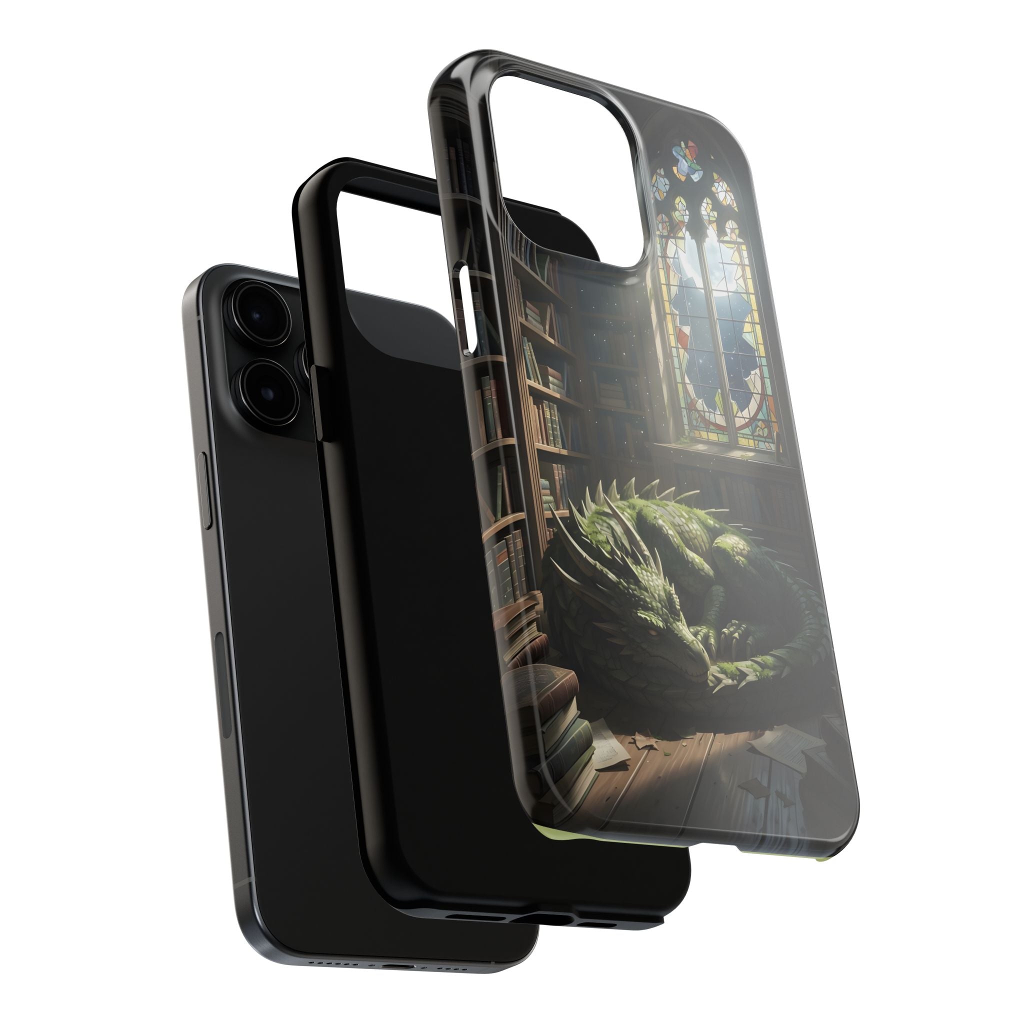 Sleeping Dragon in a Library – Phone Case (IPhone and Samsung Galaxy)