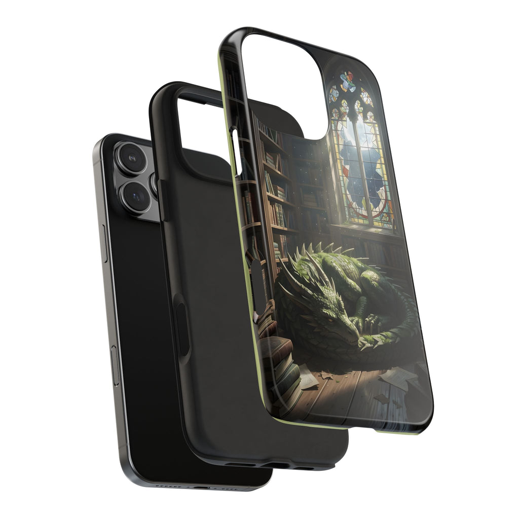Sleeping Dragon in a Library – Phone Case (IPhone and Samsung Galaxy)