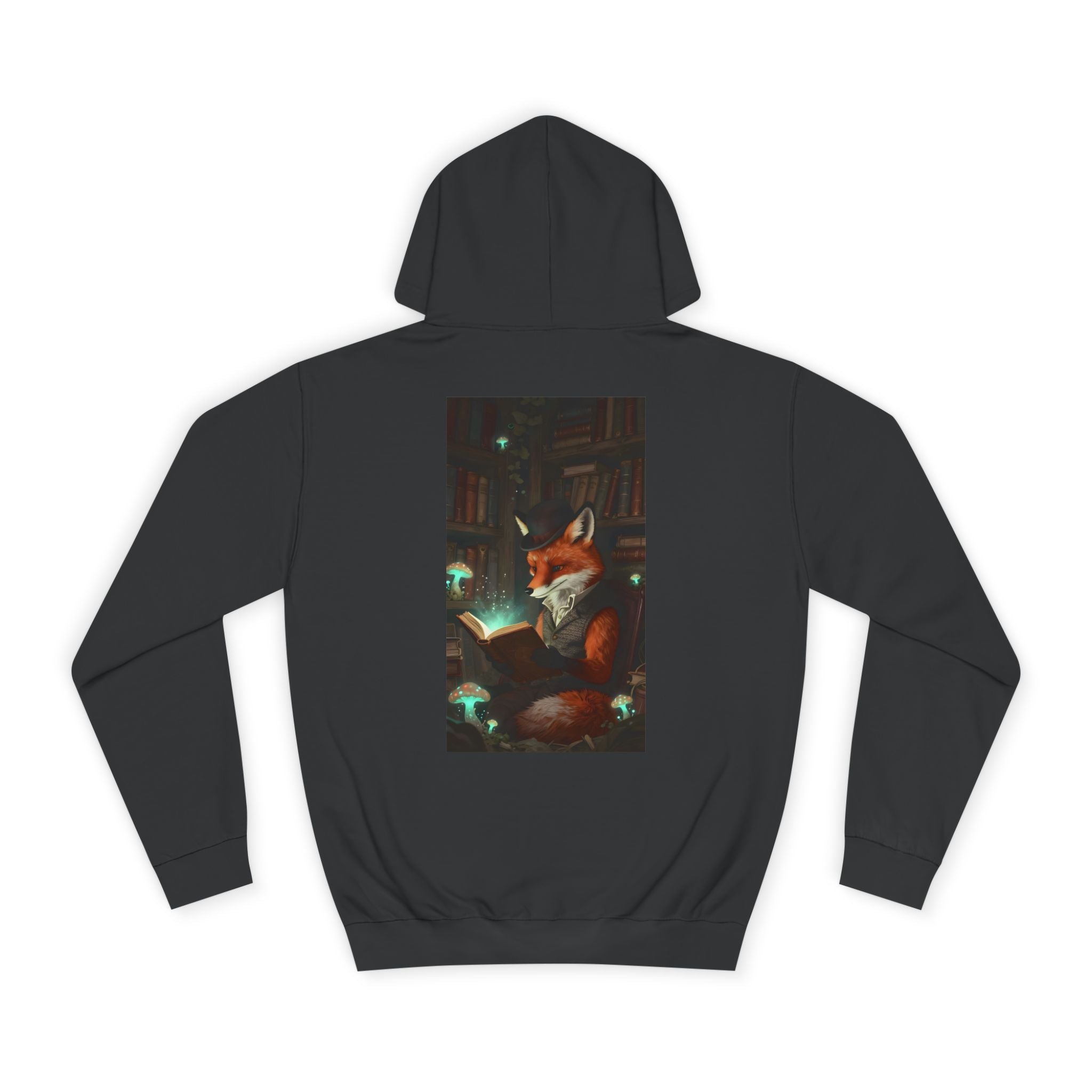 Fox Reading a Book – Back Print Hoodie