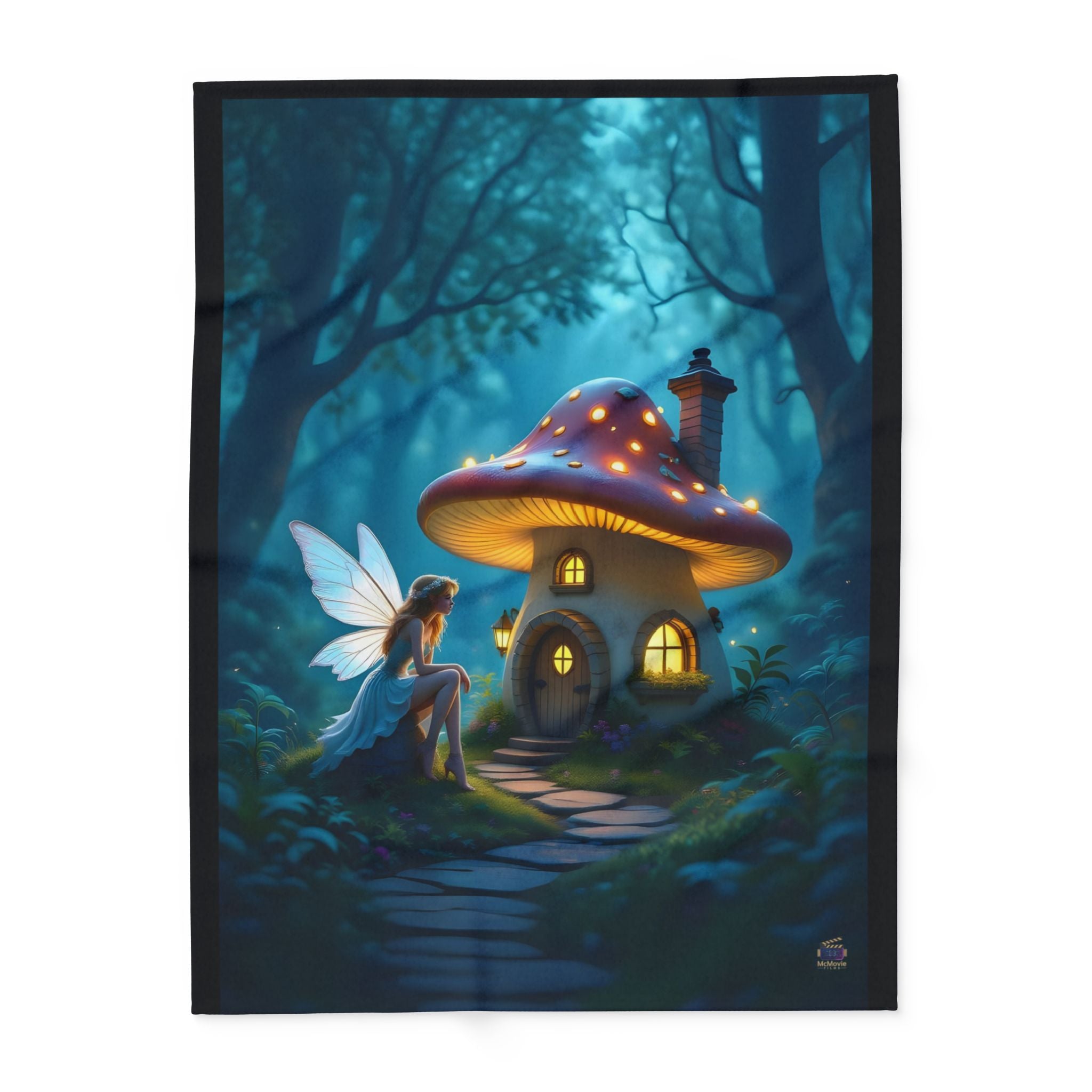Enchanted Forest Fairy and Toadstool – Fleece Blanket