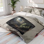 Sleeping Dragon in a Library – Fleece Blanket